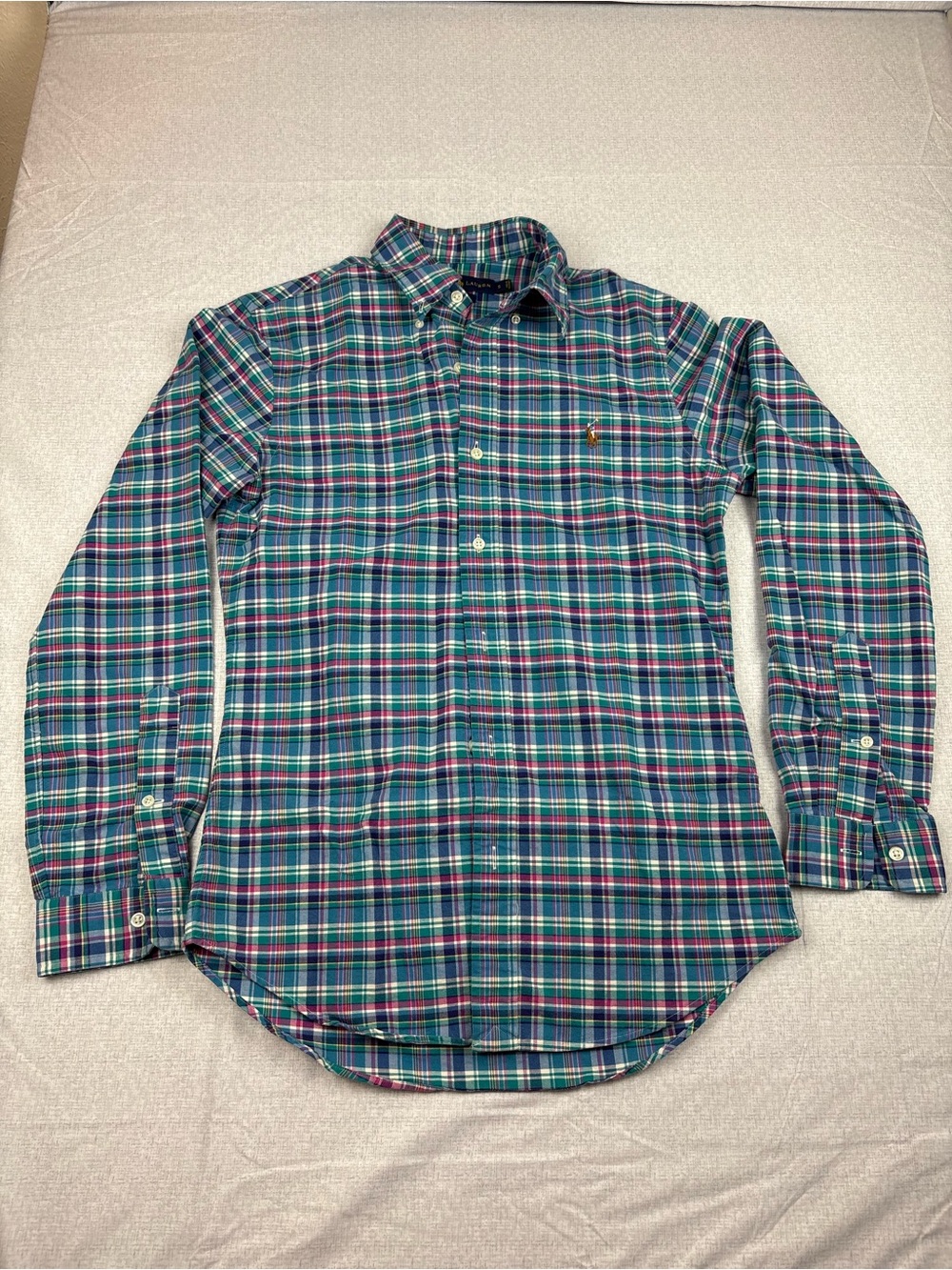 Ralph Lauren Men's Plaid Button-Down Shirt - Blue, Green, Pink